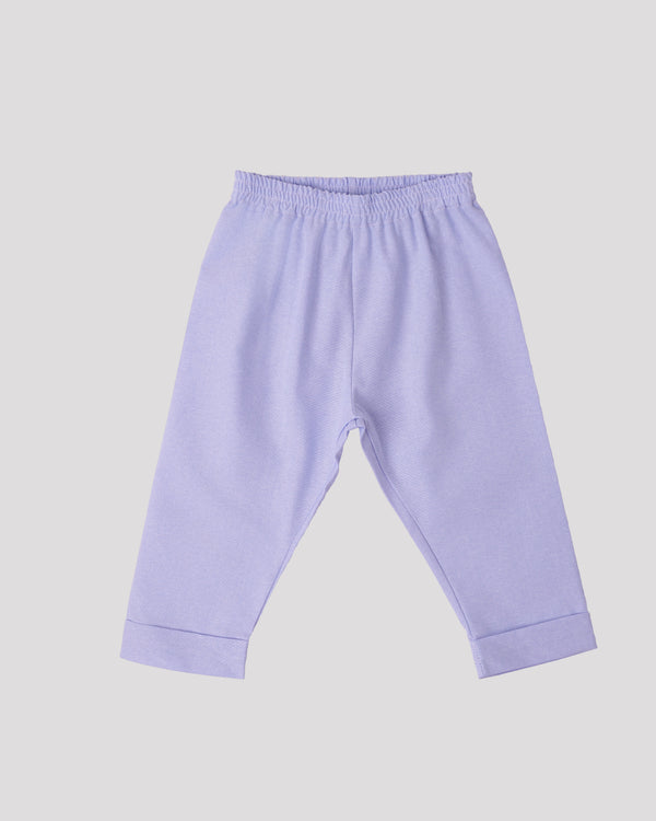 Pantaloni din bumbac captusiti baby blue